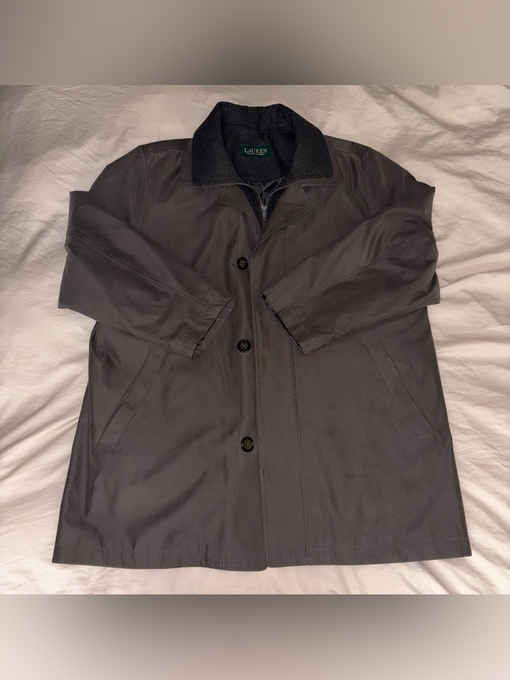 Ralph Lauren gray men’s winter coat with removable lining size 42S